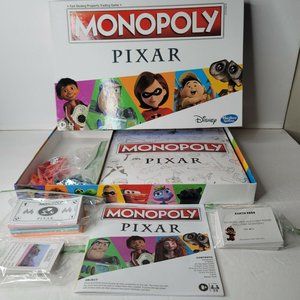Monopoly Pixar Edition Fast Dealing Property Trading Board Game 2020 USED